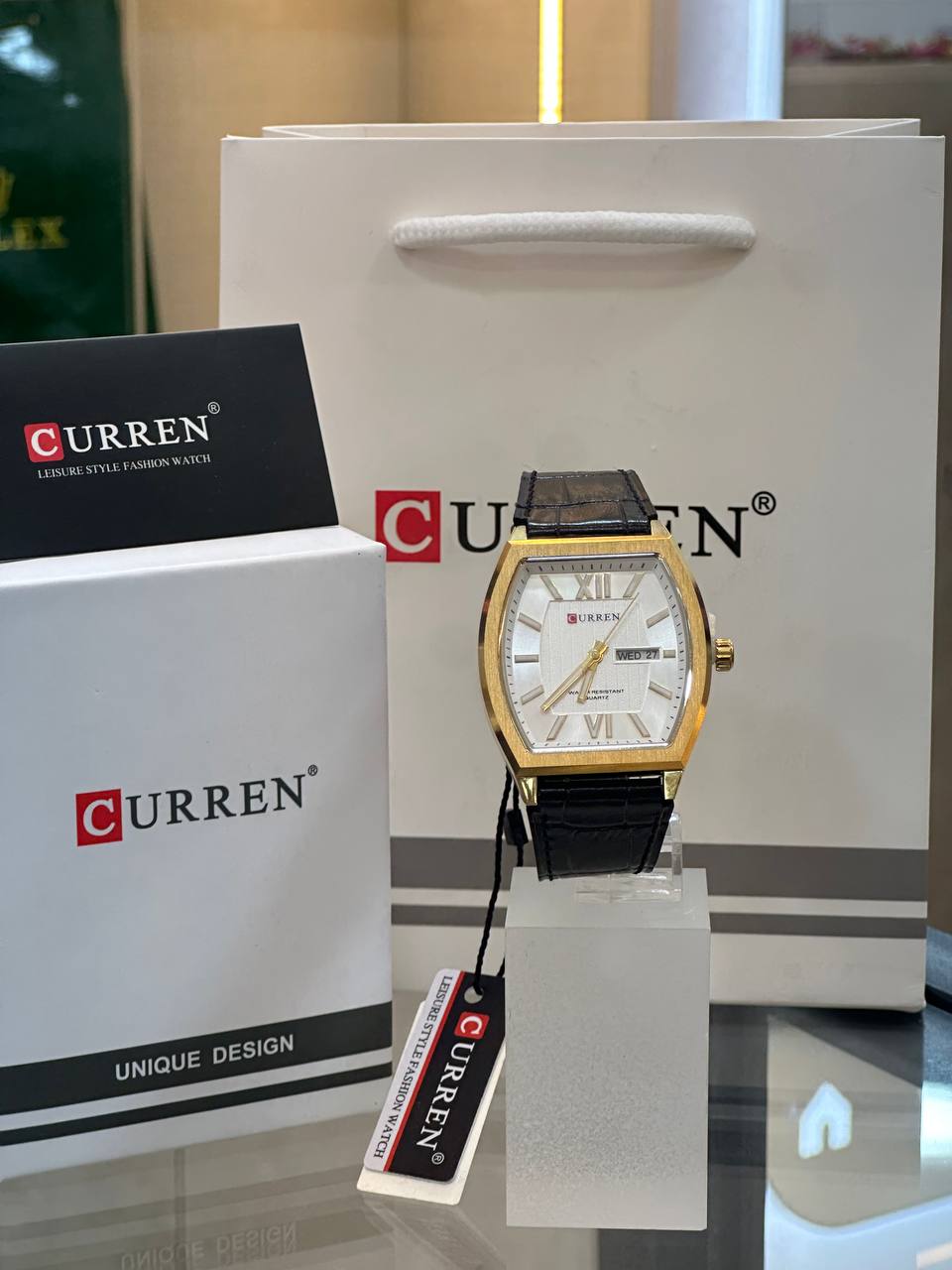 Curren Tonneau Leather Gold view 2