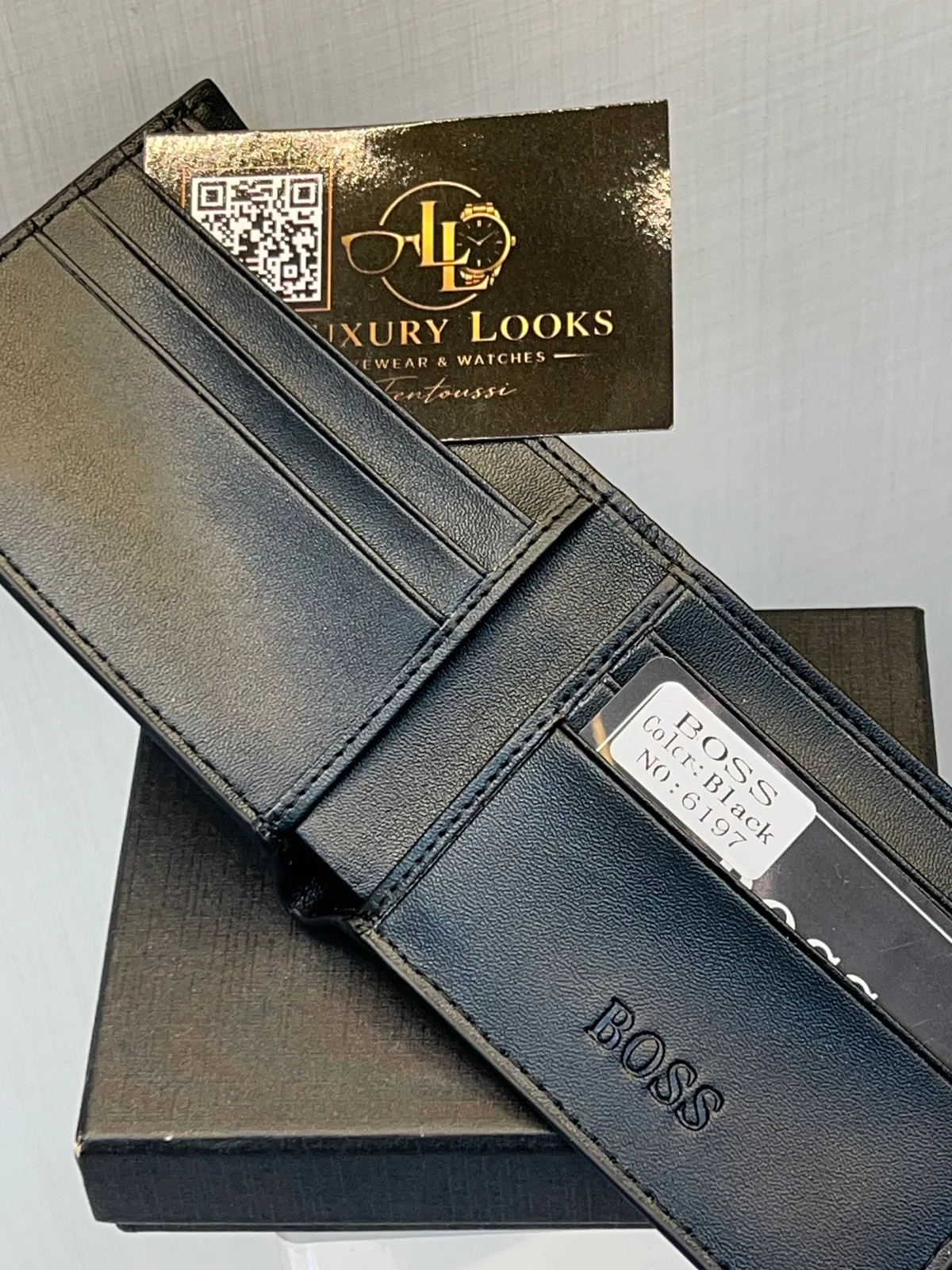 BOSS Portefeuille Bifold Noir view 2