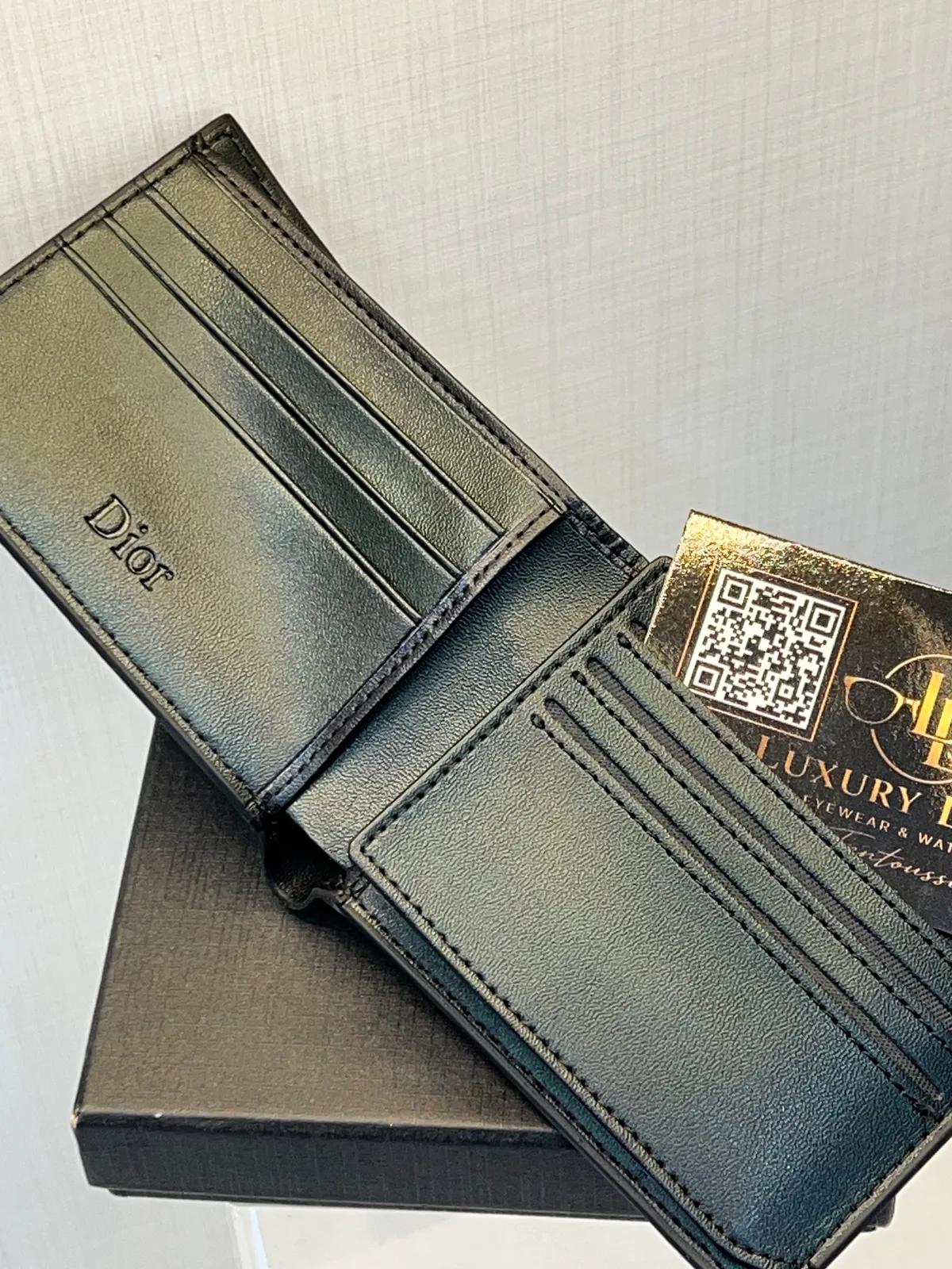 Dior Portefeuille Bifold Christian Dior Embossé Noir view 2