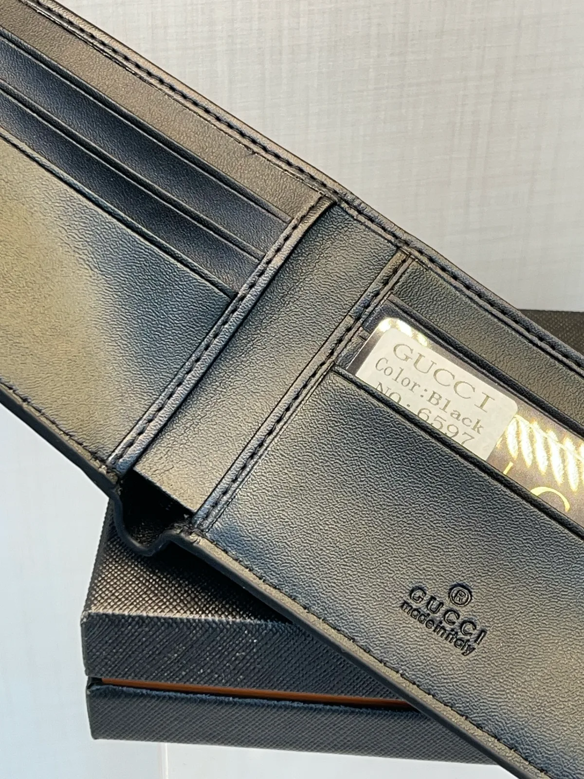 Gucci Portefeuille Bifold Web Stripe Noir view 4