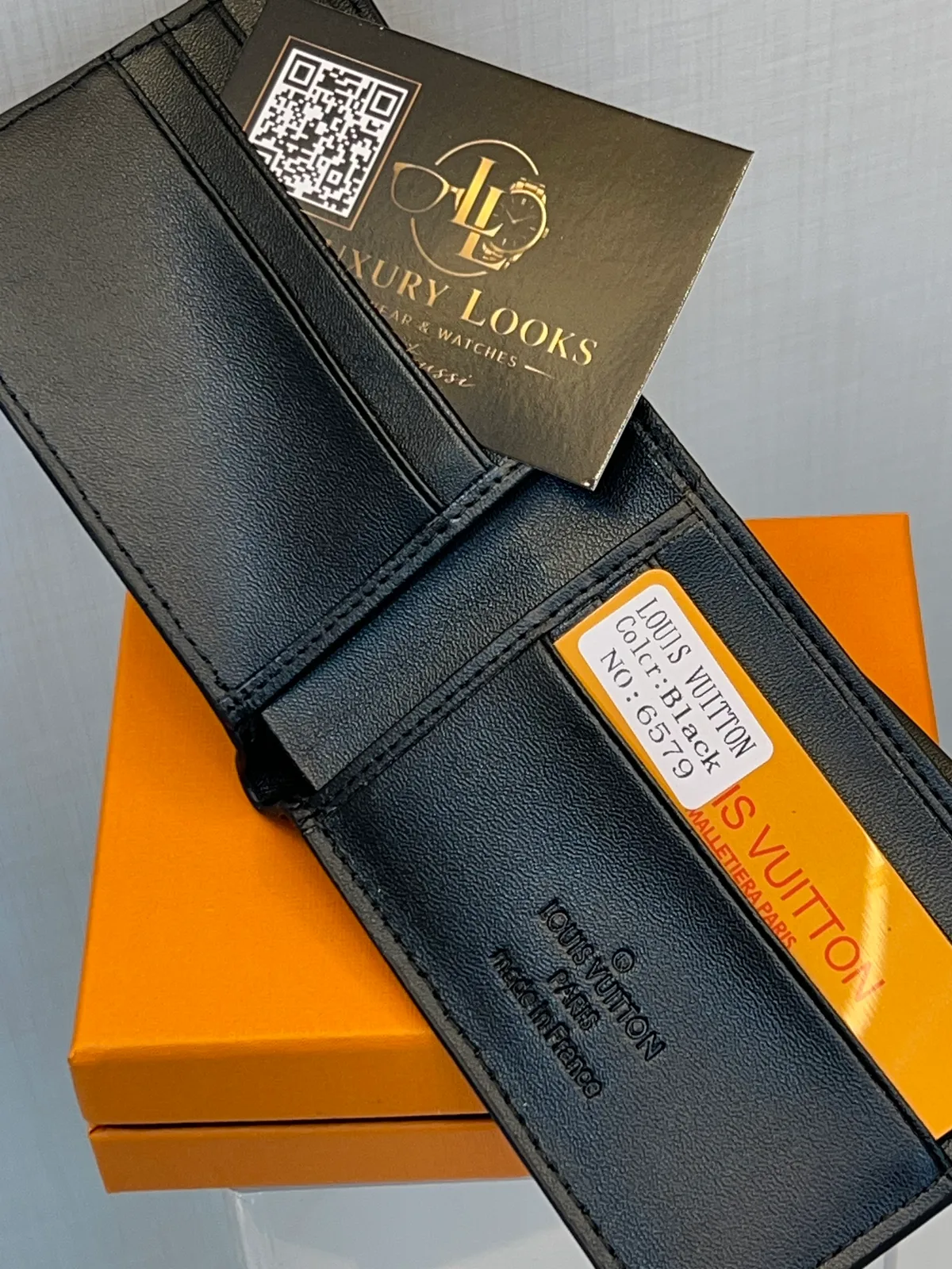 Louis Vuitton Portefeuille Bifold Damier Initiales LV Noir view 2