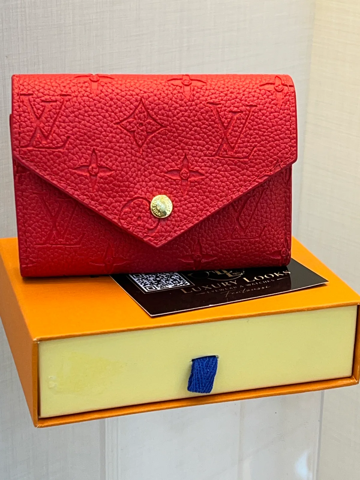 Louis Vuitton Portefeuille Victorine Empreinte Rouge