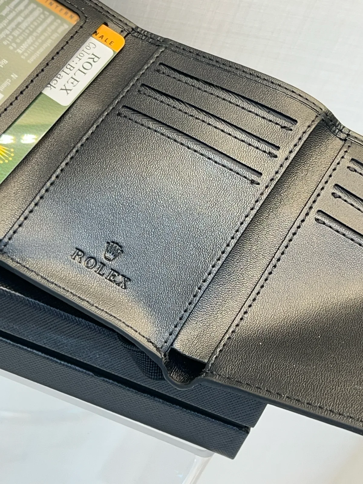 Rolex Porte-cartes Vertical Noir Croco view 3