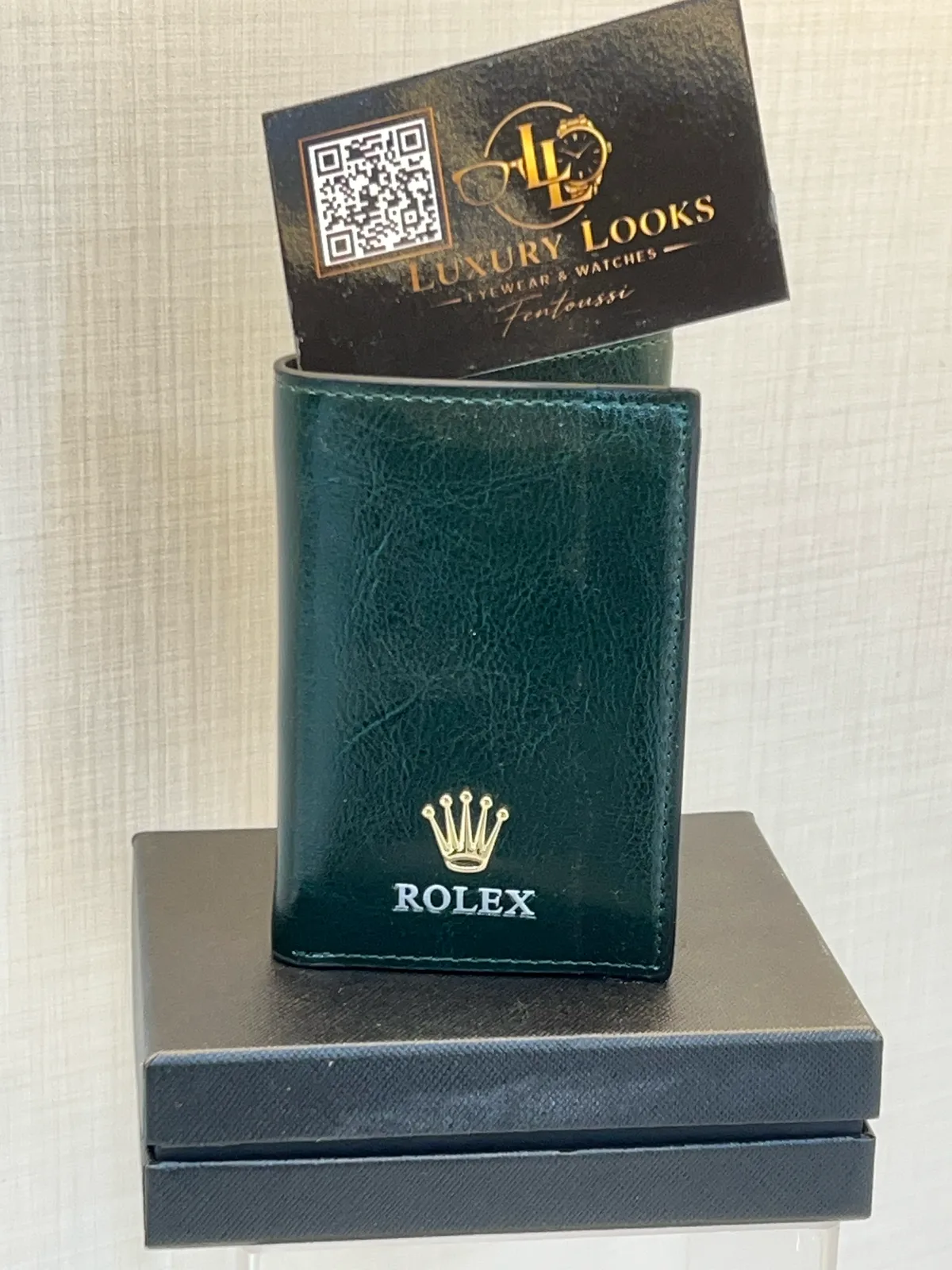 Rolex Porte-cartes Vertical Vert Lisse view 2