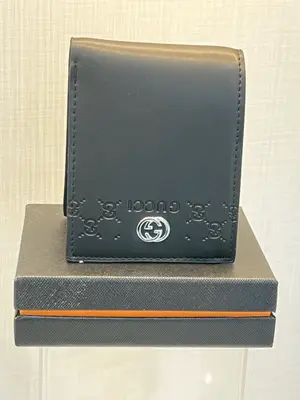 Gucci Porte-cartes GG Flap Noir