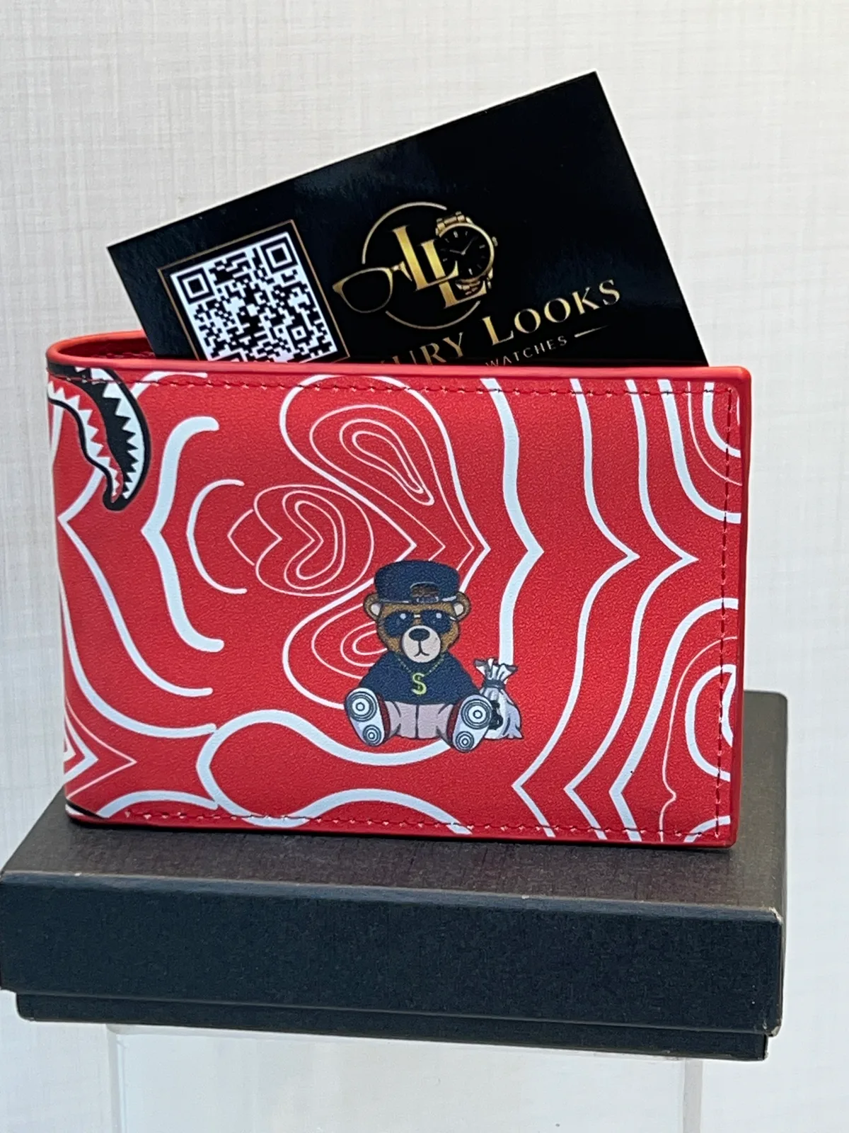 Versace Portefeuille Bifold Teddy Rouge