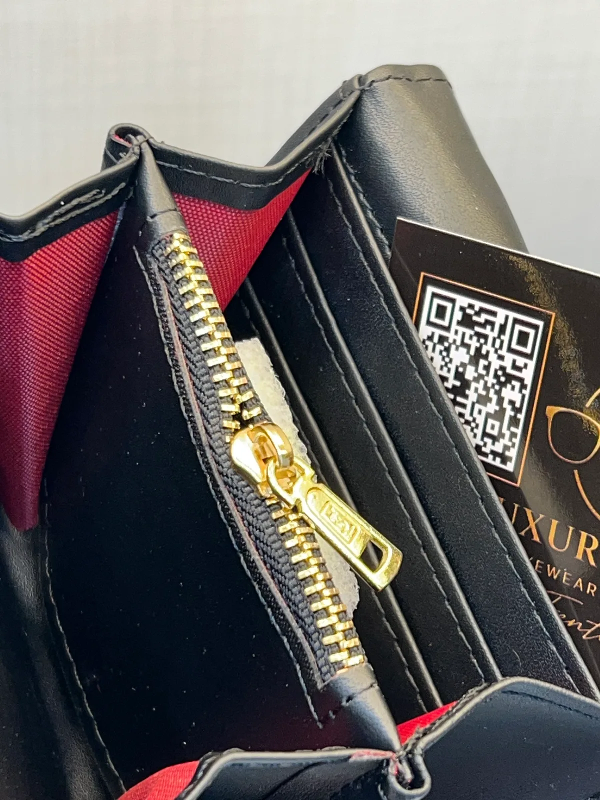 Saint Laurent Portefeuille Compact Matelassé Noir Logo Noir view 2
